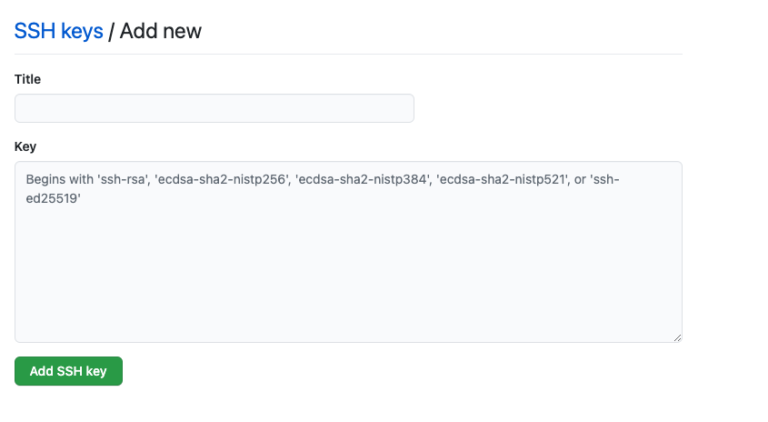 Add New GitHub SSH Key