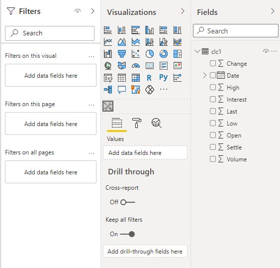 select data fields power bi